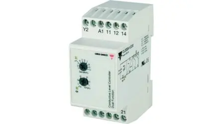 Produktfoto 1 von Carlo Gavazzi CL Füllstandsrelais 2 x Eingänge DIN-Hutschiene, U Sonde = 5 V ac 1s 230V Relais