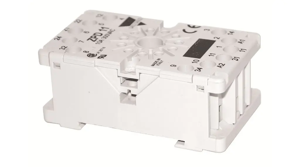 Produktfoto 1 von Carlo Gavazzi Relaissockel zur Verwendung mit RCP-Relais? ZPD, 11 -Kontakt , DIN-Schienen, 300V