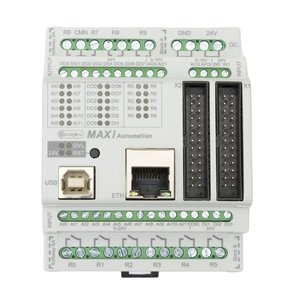 Produktfoto 1 von Controllino Controllino MAXI Automatisierung Controller, 18 Eing. Relais Ausg.Typ Digital und analog Eing.Typ für