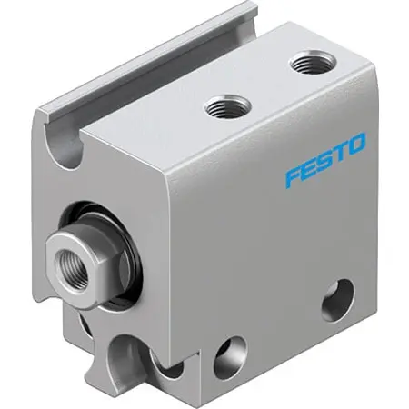 Produktfoto 1 von Festo ADN ADN-S-10-5-I-F1A, M3 Pneumatik-Kompaktzylinder doppeltwirkend, Bohrung Ø 10mm / Hub 5mm