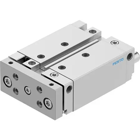 Produktfoto 1 von Festo DFM DFM-25-50-B-PPV-A-KF Pneumatik-Führungszylinder 50 mm Doppeltwirkend, Bohrung Ø 25 mm bis 1 Mpa
