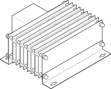 Produktfoto 1 von Festo CACR-KL2 Bremswiderstand CACR-KL2-40-W2000 Bremswiderstand für Servoantriebe