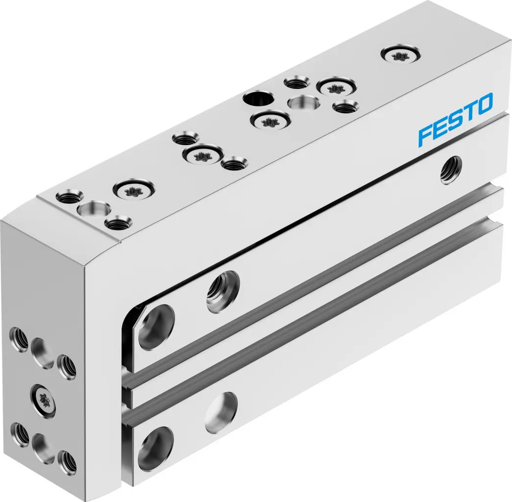 Festo DGSS DGSS-10-50-E1A Pneumatik-Führungszylinder doppeltwirkend mit Kugellager, Bohrung Ø 10mm / Hub 50mm