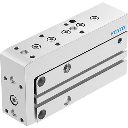 Produktfoto 1 von Festo DGSS DGSS-20-60-E1A Pneumatik-Führungszylinder doppeltwirkend mit Kugellager, Bohrung Ø 20mm / Hub 60mm