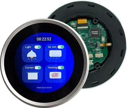 Produktfoto 1 von Bridgetek TFT-LCD-Anzeige 2.1 Zoll Touchscreen Kapazitiv, 480 x 480 Pixel LED