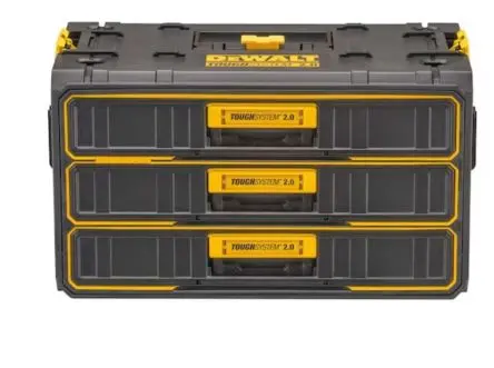 Produktfoto 1 von DeWALT Polypropylen Schubladeneinheit, Kleinteilemagazin Schwarz, 320 mm x 313mm x 554 mm