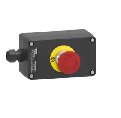 Produktfoto 1 von Schneider Electric XAWG1 Not-Aus-Drucktaster, Ø 40 mm, 1 Öffner/1 Öffner, Rot IP65, 40mm, x 70 mm, Drehentriegelung