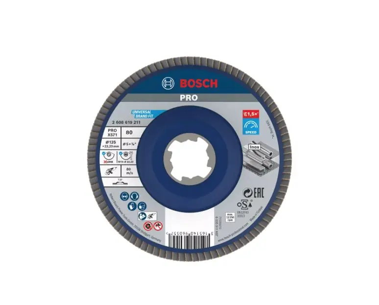 Produktfoto 1 von Bosch X Lock Zirkonoxid Aluminium Lamellenscheibe Ø 125 mm Fein, Korngröße P80 1 pro Paket