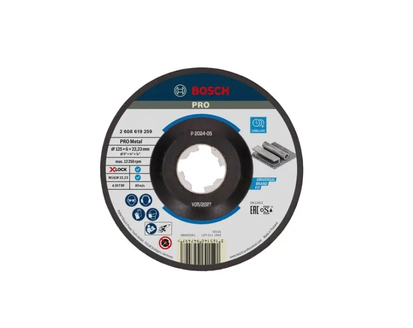 Produktfoto 1 von Bosch X Lock Aluminiumbeschichtet Ø 125 mm / Stärke 6 mm 10 pro Paket