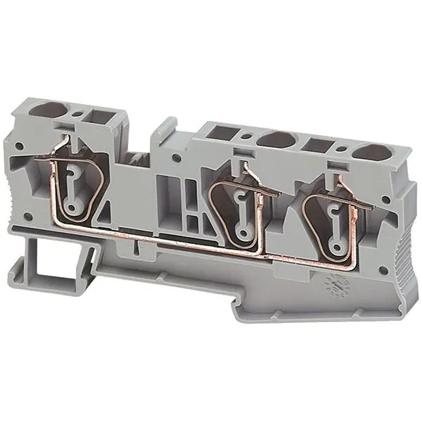 Produktfoto 1 von Schneider Electric NSY Anschlussklemmenblock DIN-Schiene Grau, 6 mm² Federanschlussklemme
