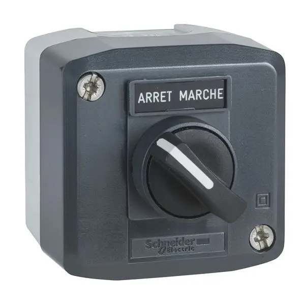 Produktfoto 1 von Schneider Electric XALD Steuerstation-Schalter 1 Schließer Dunkelgrau Polycarbonat, IP40, IP69K, IP66, 1 Polycarbonat