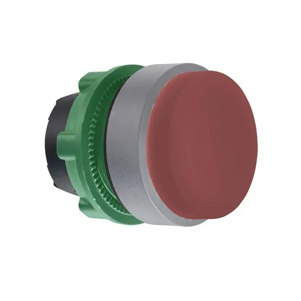 Produktfoto 1 von Schneider Electric ZB5A Drucktastenkopf Ø 22 mm, Grau, Rot Einsteck-Anschluss Rund Kunststoff, IP66