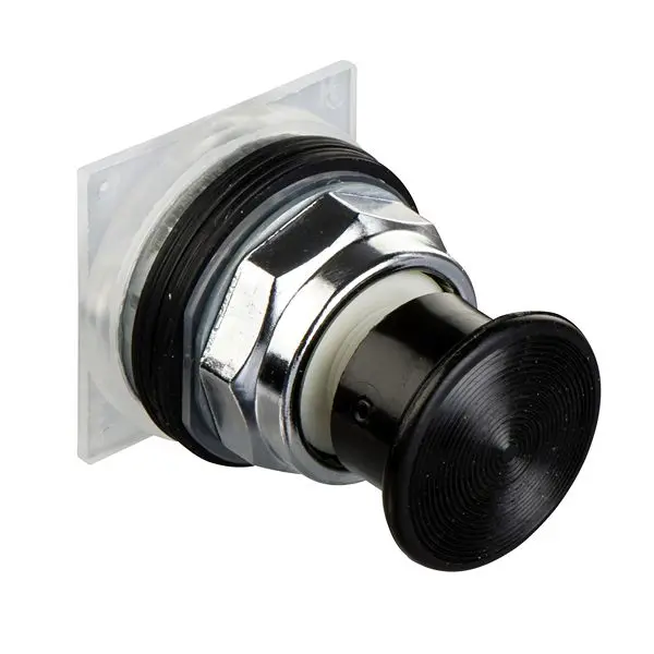Produktfoto 1 von Schneider Electric Harmony Druckschalter Ø 30 mm, Schwarz Einsteck-Anschluss Pilzkopf Rund mit Knopf Schwarzer