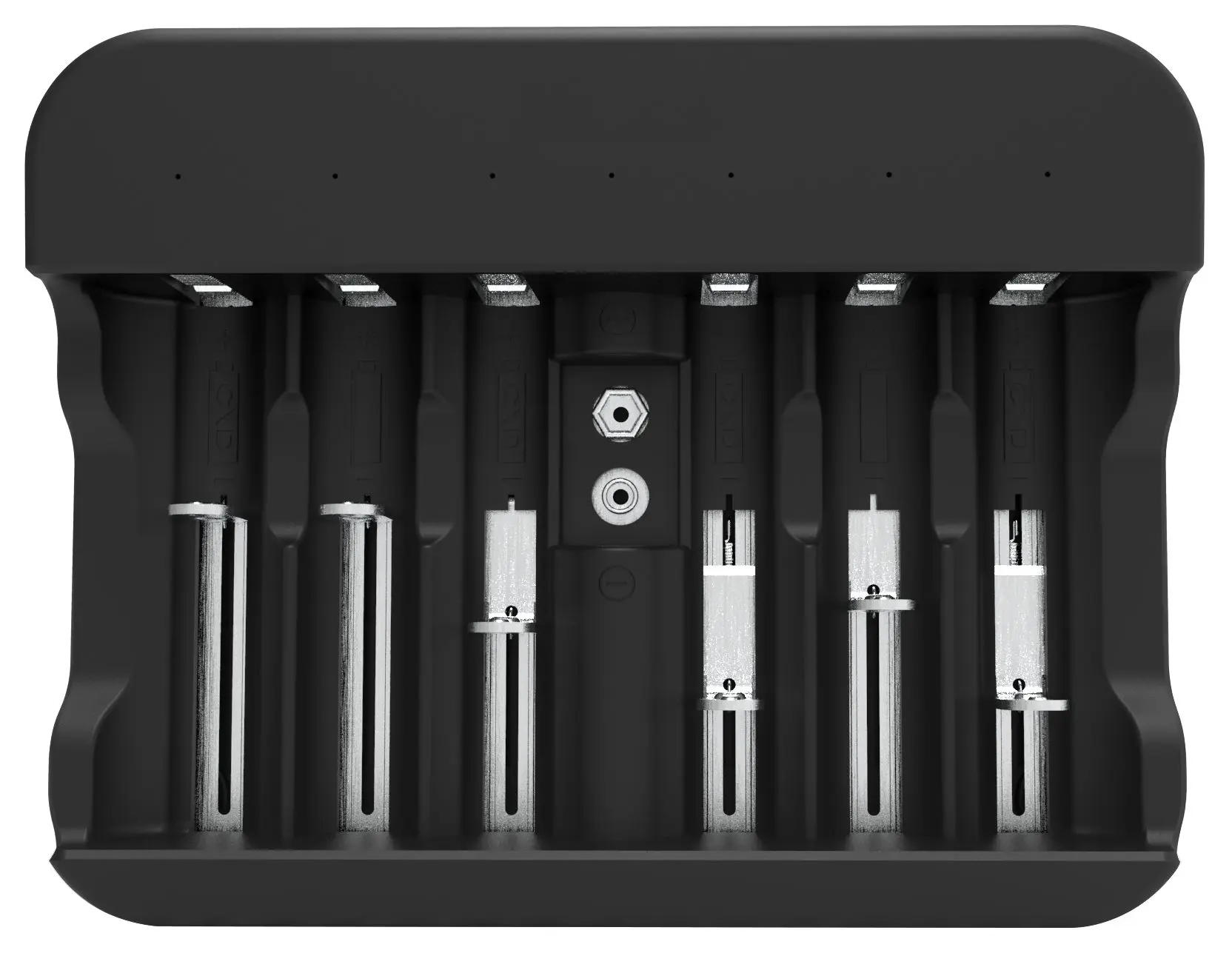 Produktfoto 1 von RS PRO Akkuladegerät, 9 V (for 6F22), 1.2 V (for Ni-MH/Cd) NiCd, NiMH/500 mA 2 x AAA, C, D