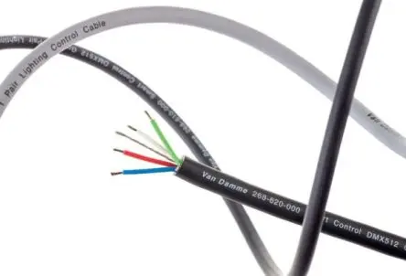 Produktfoto 1 von Van Damme Smart Control DMX Kabel Geschirmt, Außen-ø 8.3 mm Außen-ø Grau, Schwarz, L. 500 m
