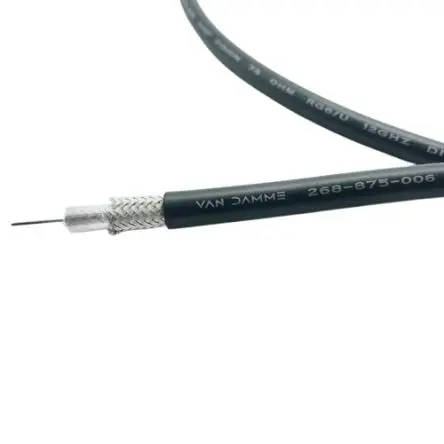 Produktfoto 1 von Van Damme UHD Vision Koaxialkabel Stecker, 75 Ω Stecker, 500 m, Gerade / BNC, Schwarz