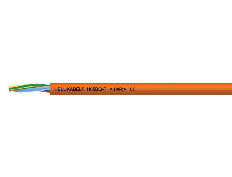 Produktfoto 1 von Helukabel H05BQ Steuerkabel, 3-adrig 1 mm² 18 AWG Schwarz Geschirmt, Polyurethan
