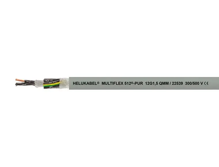 Produktfoto 1 von Helukabel MULTIFLEX 512 Steuerkabel, 3-adrig 1 mm² 18 AWG Grau, Polyurethan