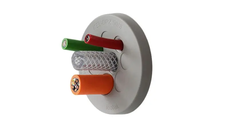 Produktfoto 1 von Icotek KEL Kabelverschraubungssatz, PG13.5 Elastomer Grau 1.5 mm/ 6.5 mm, IP68, IP66