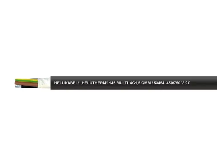 Produktfoto 1 von Helukabel HELUTHERM Steuerkabel, 1-adrig 2.5 mm² 14 AWG Schwarz Geschirmt, Polyolefin vernetzt