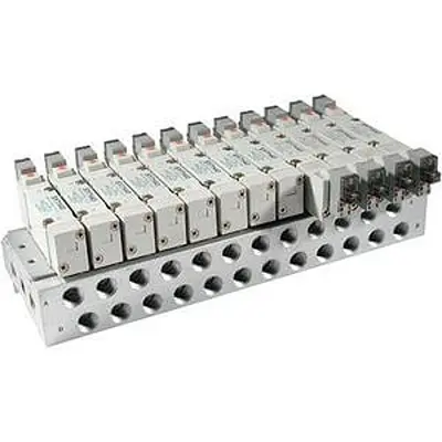 Produktfoto 1 von SMC Serie SS5Y7 SS5Y7-20-10-00F-Q Verteiler 10-Stationen