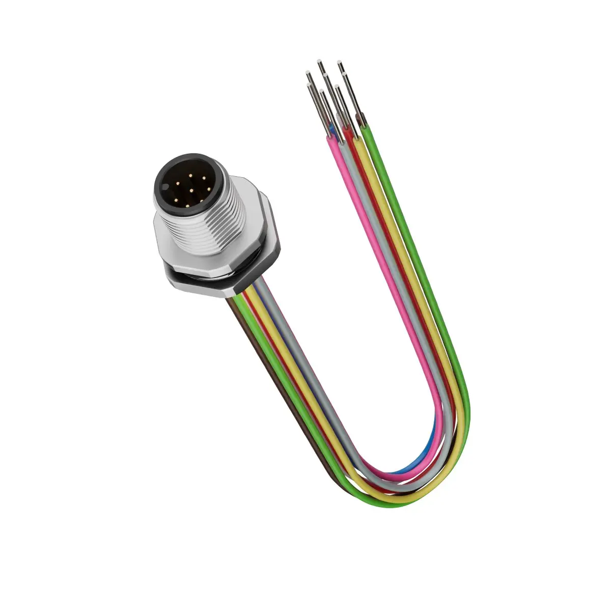 Produktfoto 1 von Lapp EPIC M12, 8-polig Rundsteckverbinder, Gerade Stecker 8 / Nicht abgeschlossen, Länge 0.5 m