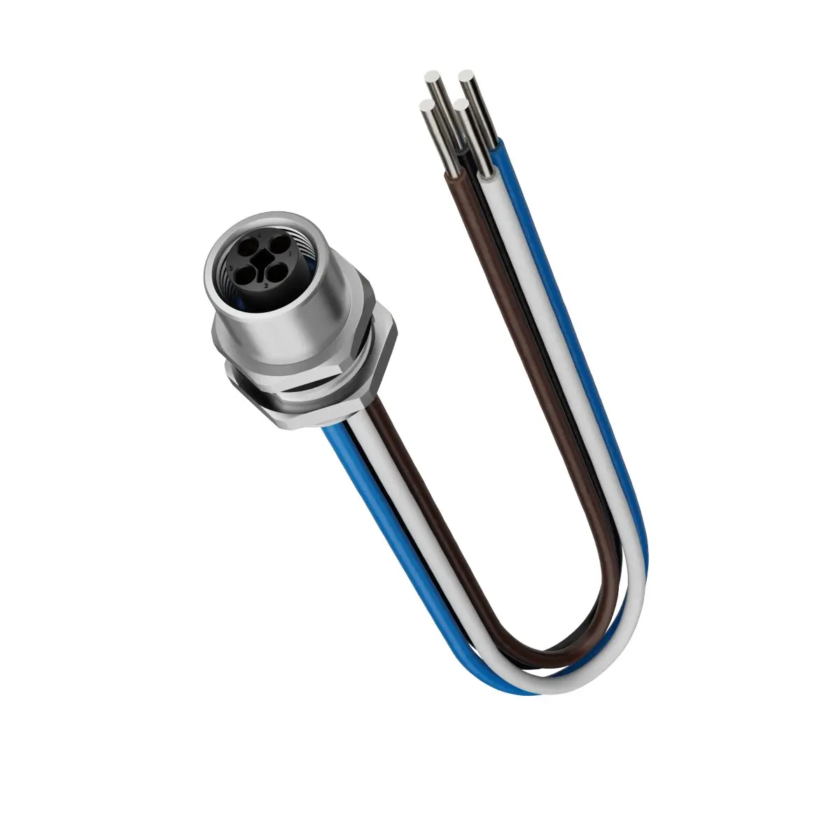 Produktfoto 1 von Lapp EPIC POWER M12, 4-polig Rundsteckverbinder, Gerade Stecker 4 / Nicht abgeschlossen, Länge 0.5 m