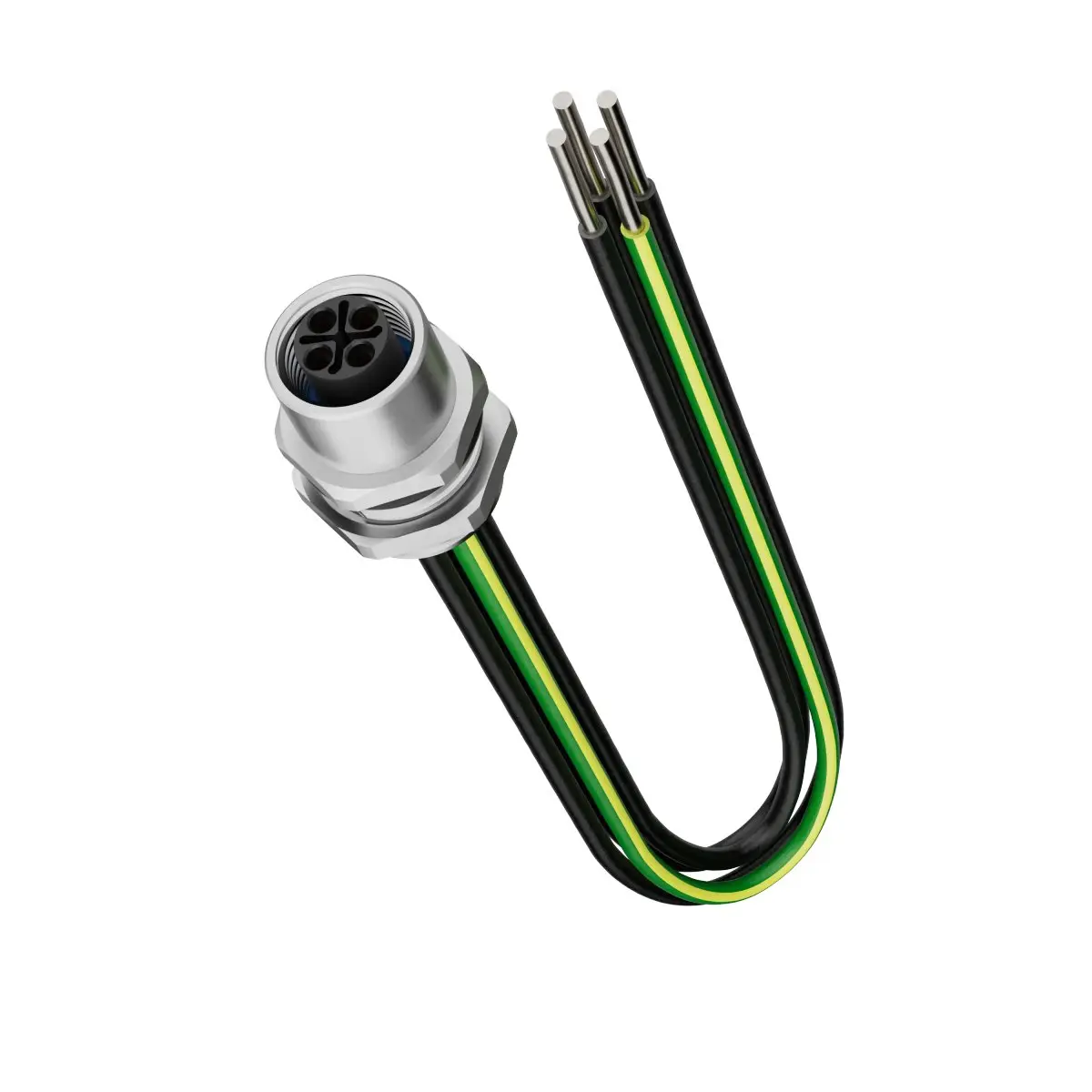 Produktfoto 1 von Lapp EPIC POWER M12, 4-polig Rundsteckverbinder, M12, Gerade Stecker 4 / Nicht abgeschlossen, Länge 0.5 m