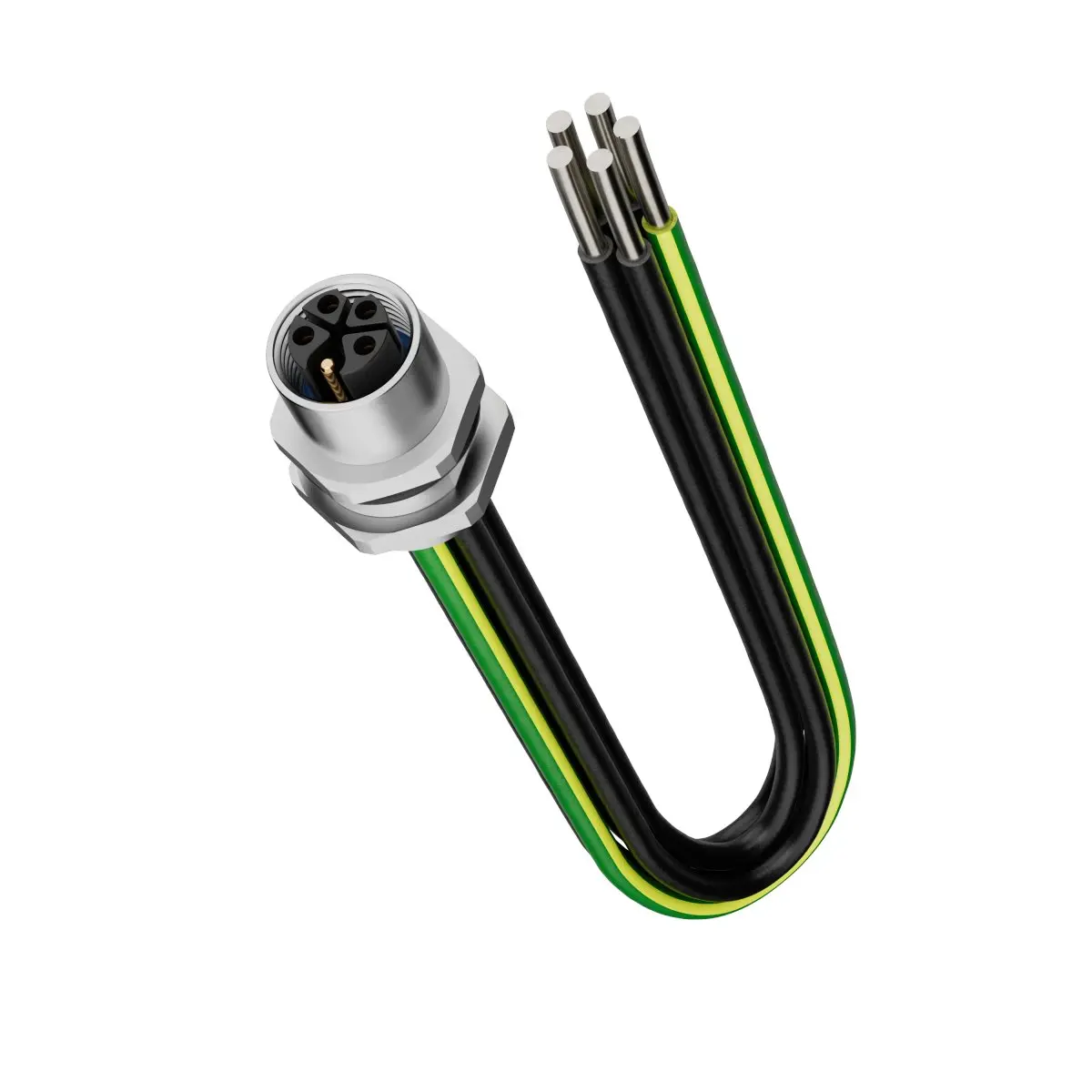 Produktfoto 1 von Lapp EPIC POWER M12, 5-polig Rundsteckverbinder, Gerade Stecker 5 / Nicht abgeschlossen, Länge 0.5 m