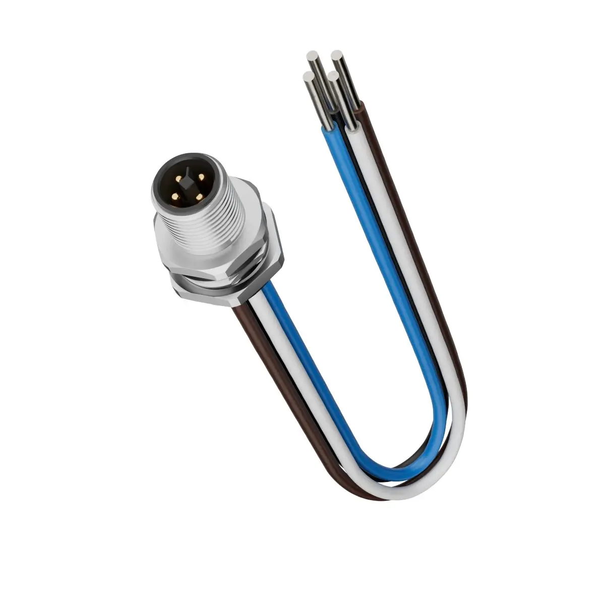 Produktfoto 1 von Lapp EPIC POWER M12, 4-polig Rundsteckverbinder, M12, Gerade Stecker 4 / Nicht abgeschlossen, Länge 0.5 m