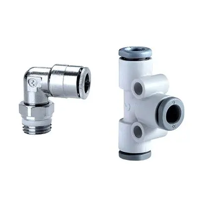 Produktfoto 1 von Camozzi Anschlusstück Winkelstück Winkelstück R Mit Gewinde Mit Gewinde 1/4 in Stecker Buchse Messing vernickelt G 1/4