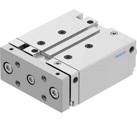 Produktfoto 1 von Festo DFM DFM-40-50-B-PPV-A-GF Pneumatik-Führungszylinder 50 mm Doppeltwirkend, Bohrung Ø 40 mm bis 1 Mpa