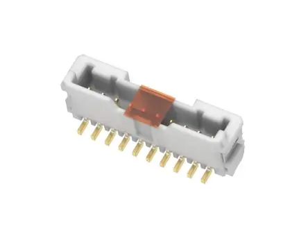 Produktfoto 1 von Molex 50557 Leiterplattenleiste Vertikal, 10-polig / 1-reihig, Raster 2 mm Raster Oberfläche, Ummantelt