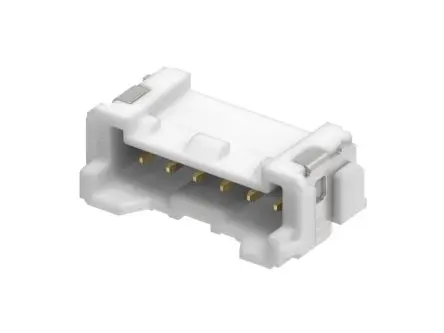 Produktfoto 1 von Molex 50557 Leiterplattenleiste gewinkelt, 6-polig / 1-reihig, Raster 2 mm Raster Oberfläche, Ummantelt