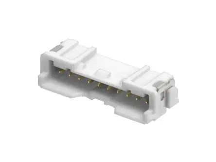 Produktfoto 1 von Molex 50557 Leiterplattenleiste gewinkelt, 10-polig / 1-reihig, Raster 2 mm Raster Oberfläche, Ummantelt