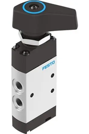 Produktfoto 1 von Festo, Manuell VHEF Pneumatik-Steuerventil, manuell, G 1/4 in, Polyamid VHEF-E-B52-G18