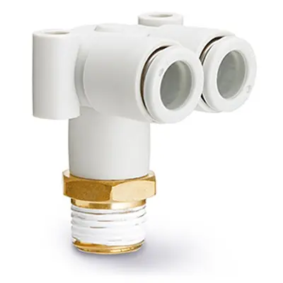 Produktfoto 1 von SMC KQ2 KQ2LU08-03AS R 3/8-Außengewinde Stecker, R, 1 Mpa