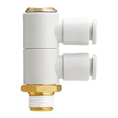 Produktfoto 1 von SMC KQ2 KQ2VD12-04AS R 1/2-Außengewinde Gewinde-Stecker, ISO-Metrisch Fein, 1 Mpa
