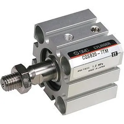 Produktfoto 1 von SMC CQS CQSB20-5S Pneumatikzylinder 5 mm Einfachwirkend, Bohrung Ø 20 mm, bis 1 Mpa