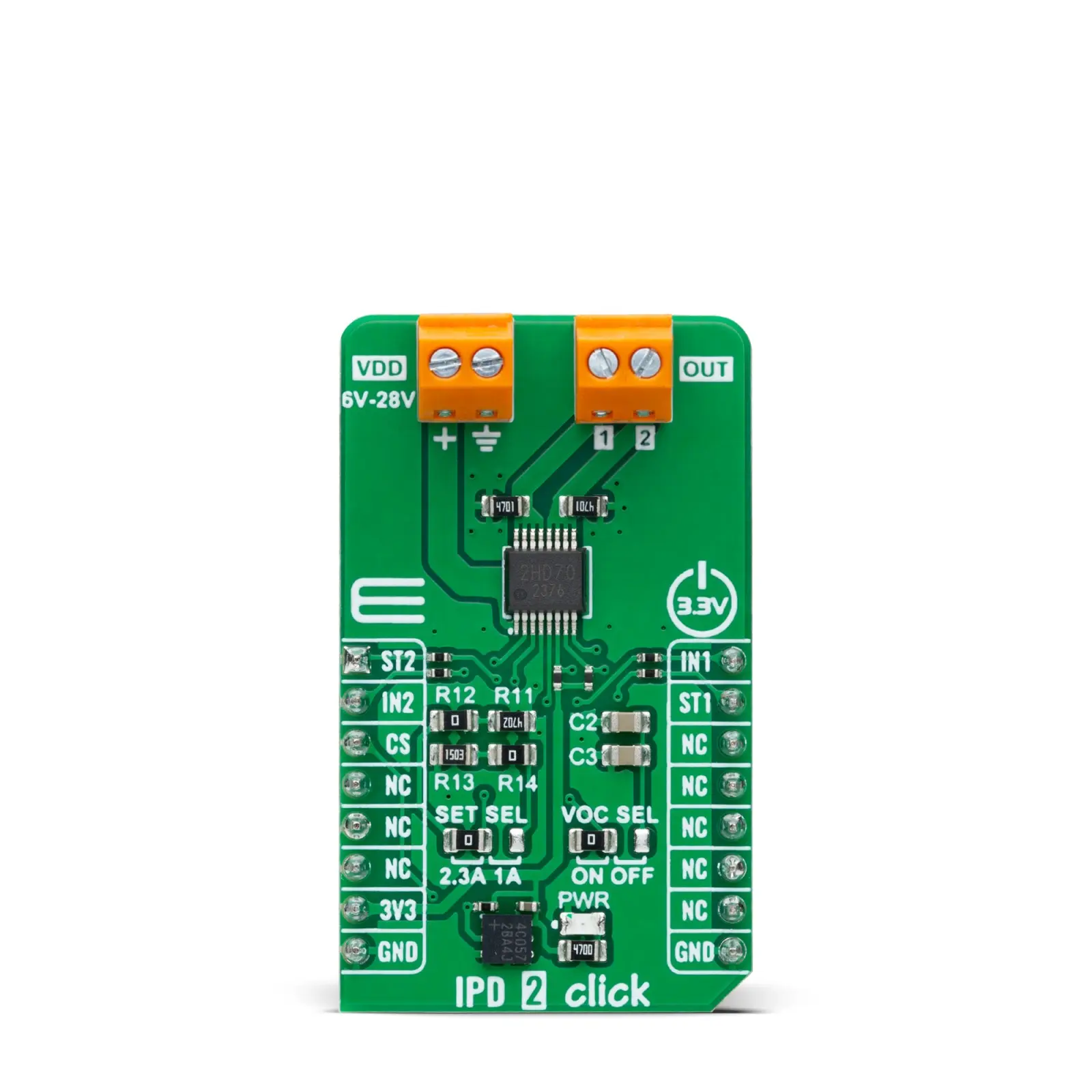Produktfoto 1 von MikroElektronika BV2HD070EFU-C Evaluierungsplatine, IPD 2 Click Schaltregler, für High-Side-Schaltung