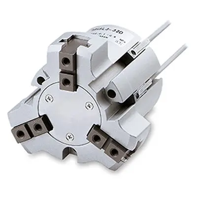 Produktfoto 1 von SMC MHSL3 Pneumatikgreifer, Doppeltwirkend-Ausführung, 3 Greifarme, Parallel, 6 bar max.