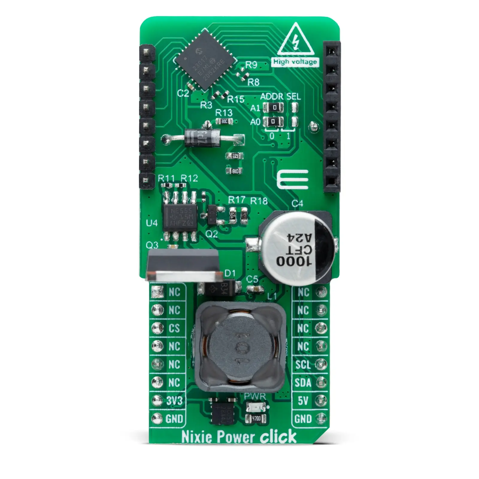 Produktfoto 1 von MikroElektronika Evaluation Board Evaluierungsplatine, Nixie Power Click Spannungsmessung