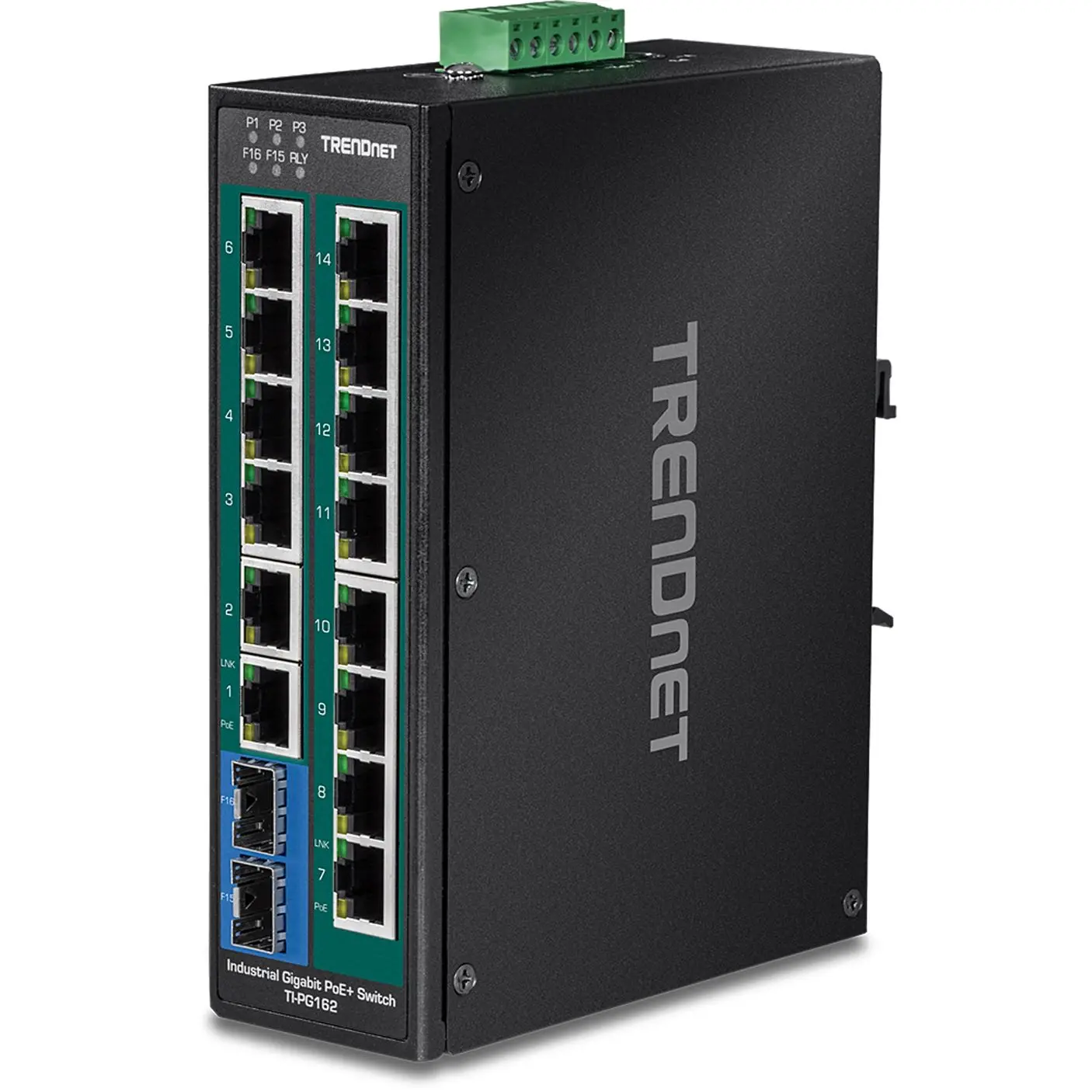 Produktfoto 1 von Trendnet TI-PG162 Gigabit-Switch PoE 16-Port Unmanaged