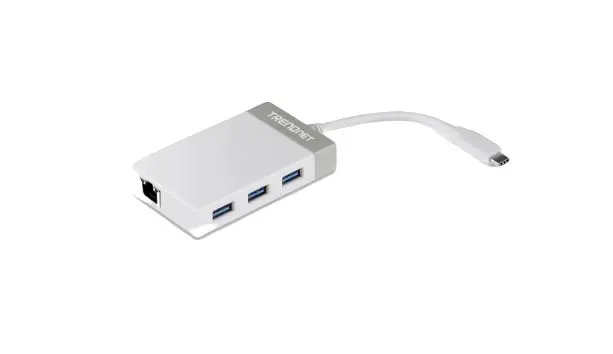 Produktfoto 1 von Trendnet, USB 3.0 USB-Hub, 3 USB Ports, USB C, USB, USB, 92 x 55 x 16mm
