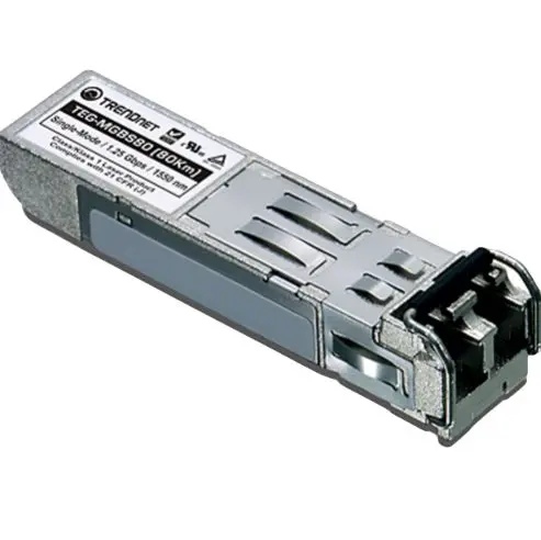 Produktfoto 1 von Trendnet SFP-Transceiver, Glasfaser Lc Duplex Buchse, Singlemode, Singlemode 1.25 Gbps 80 km, 1250Mbps