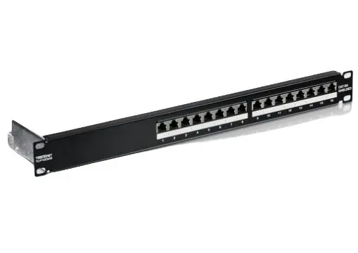 Produktfoto 1 von Trendnet TC Serie Patchfeld 16 Anschl. RJ45 Abgeschirmt, 1 U, Schwarz