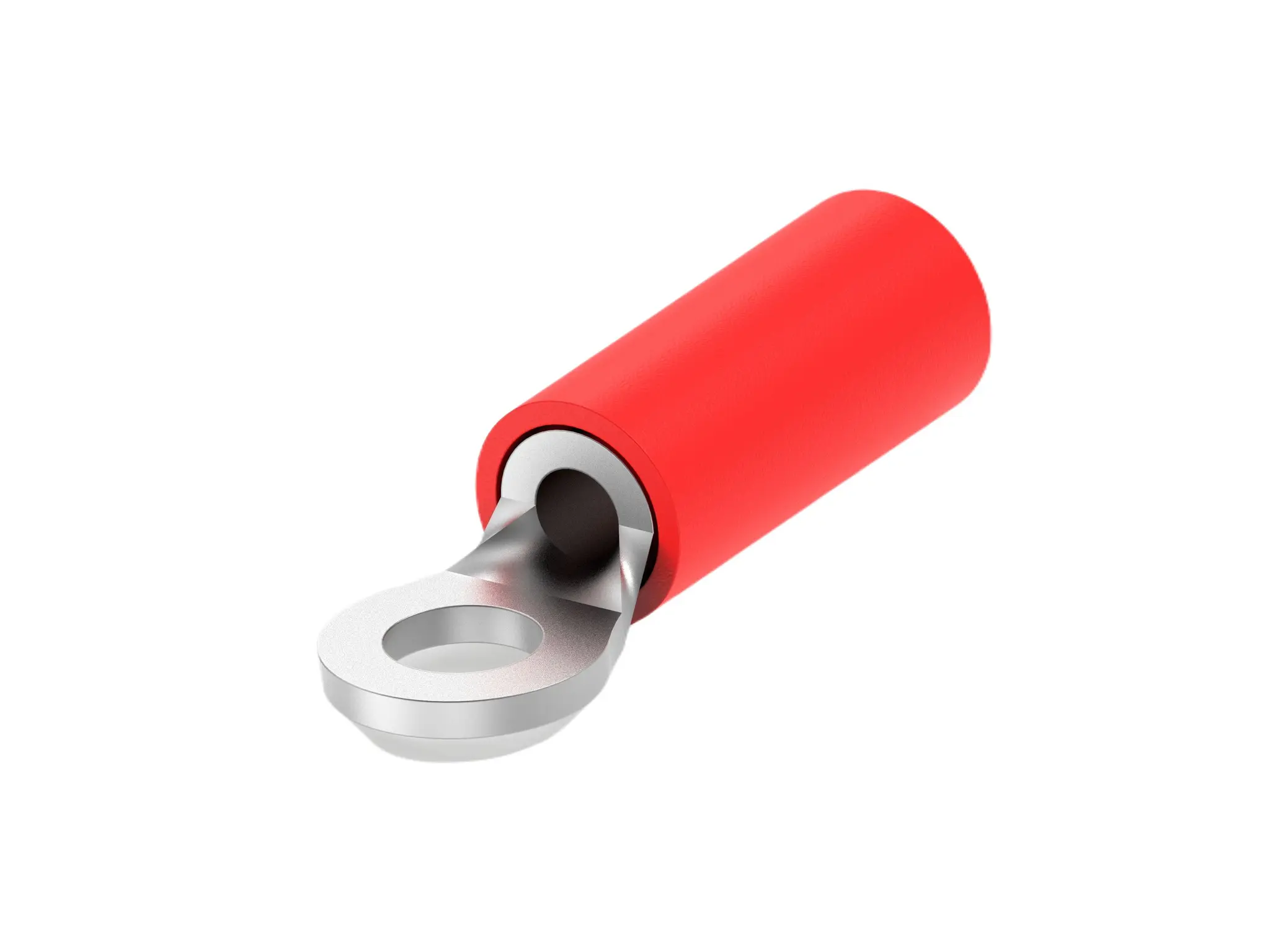 Produktfoto 1 von TE Connectivity PIDG Ringkabelschuh, Isoliert 22 AWG, Nylon, Rot, 16 AWG max.AWG, aussen ø 3.02 mm, M2.5