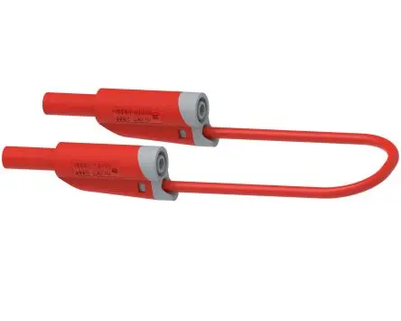 Produktfoto 1 von Electro PJP Bananenstecker 36A Stecker / Stecker, Rot 150 cm, 1000V