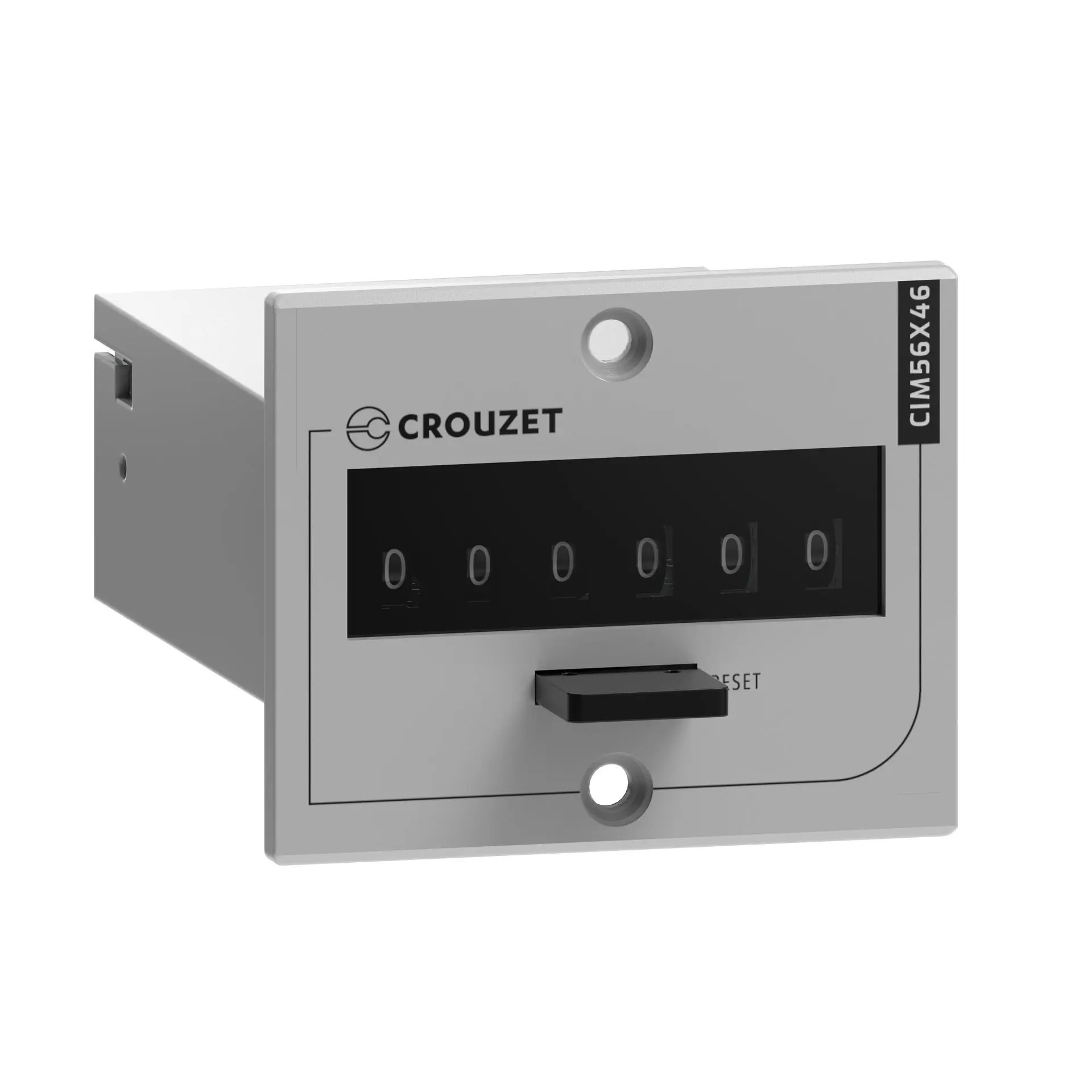 Produktfoto 1 von Crouzet CIM Impulszähler Zähler Mechanisch Ja 6-stellig 48V dc, Impuls, max. 10 Hz