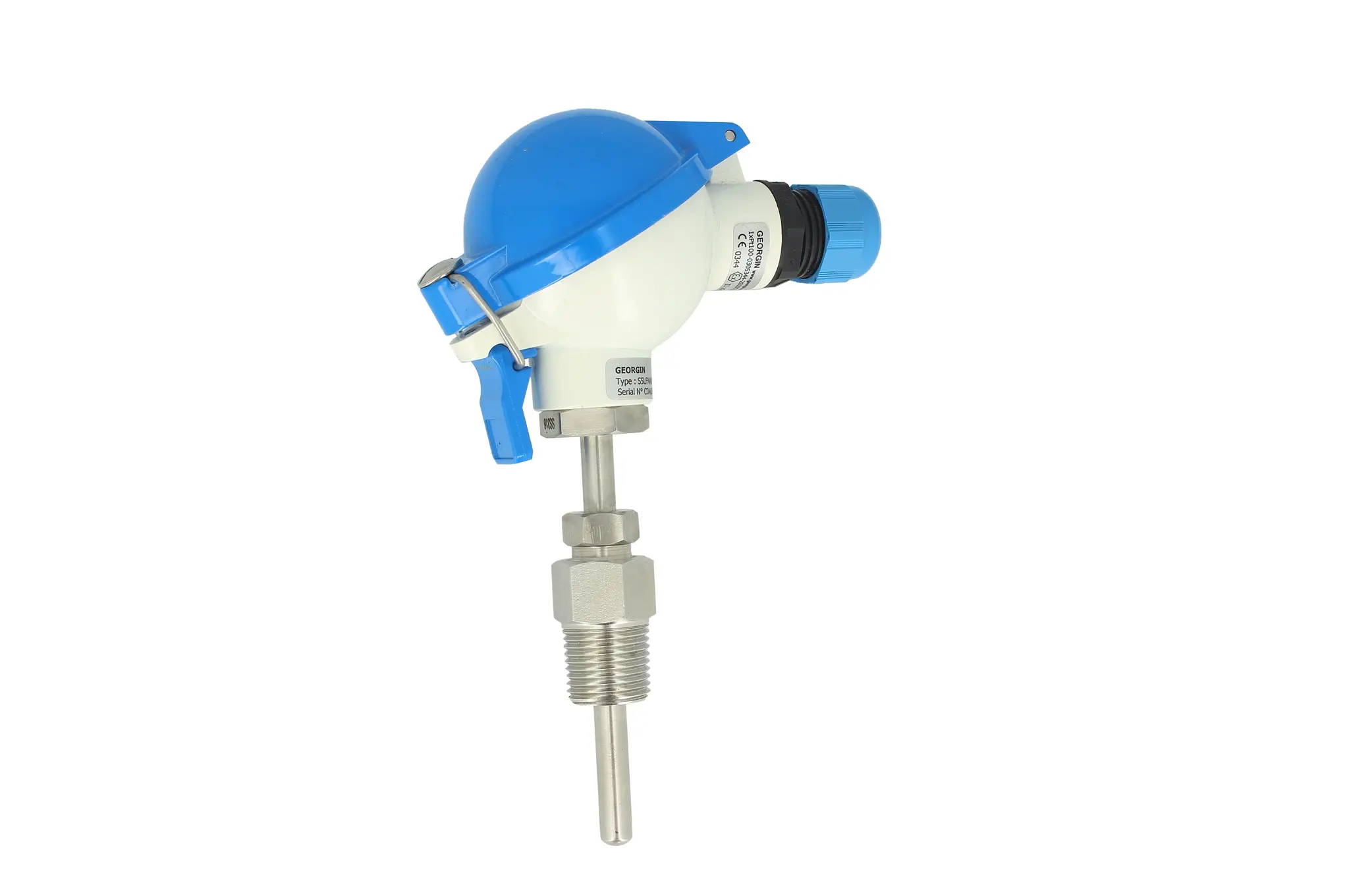 GEORGIN PT100 NPT 1/2 Temperatursensor Ø 6mm x 100mm, -50°C → +400°C ATEX Exia
